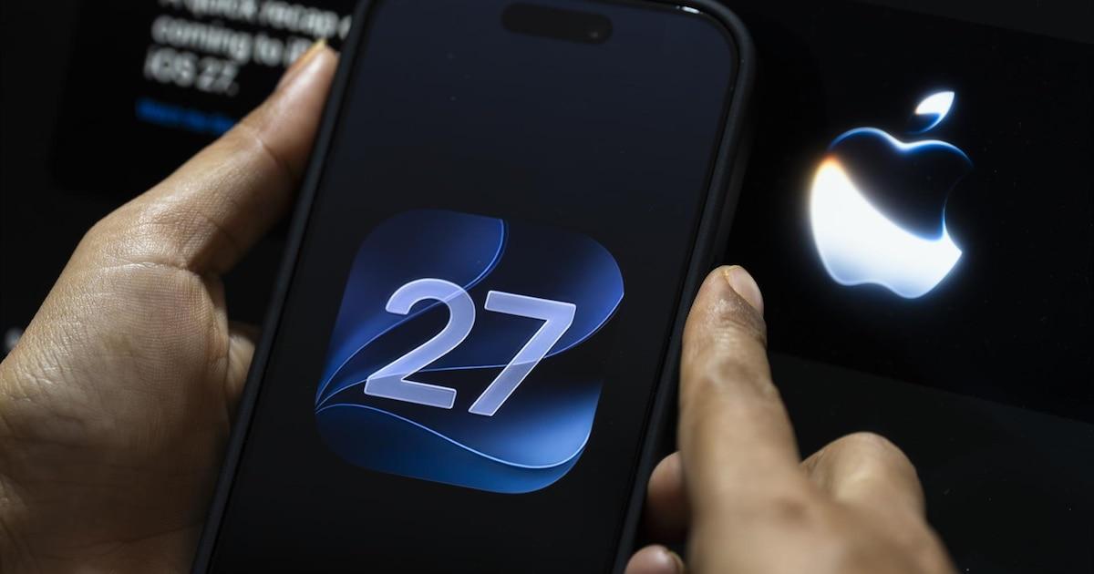 iPhone ekrāns ar iOS 27.3 atjauninājumu